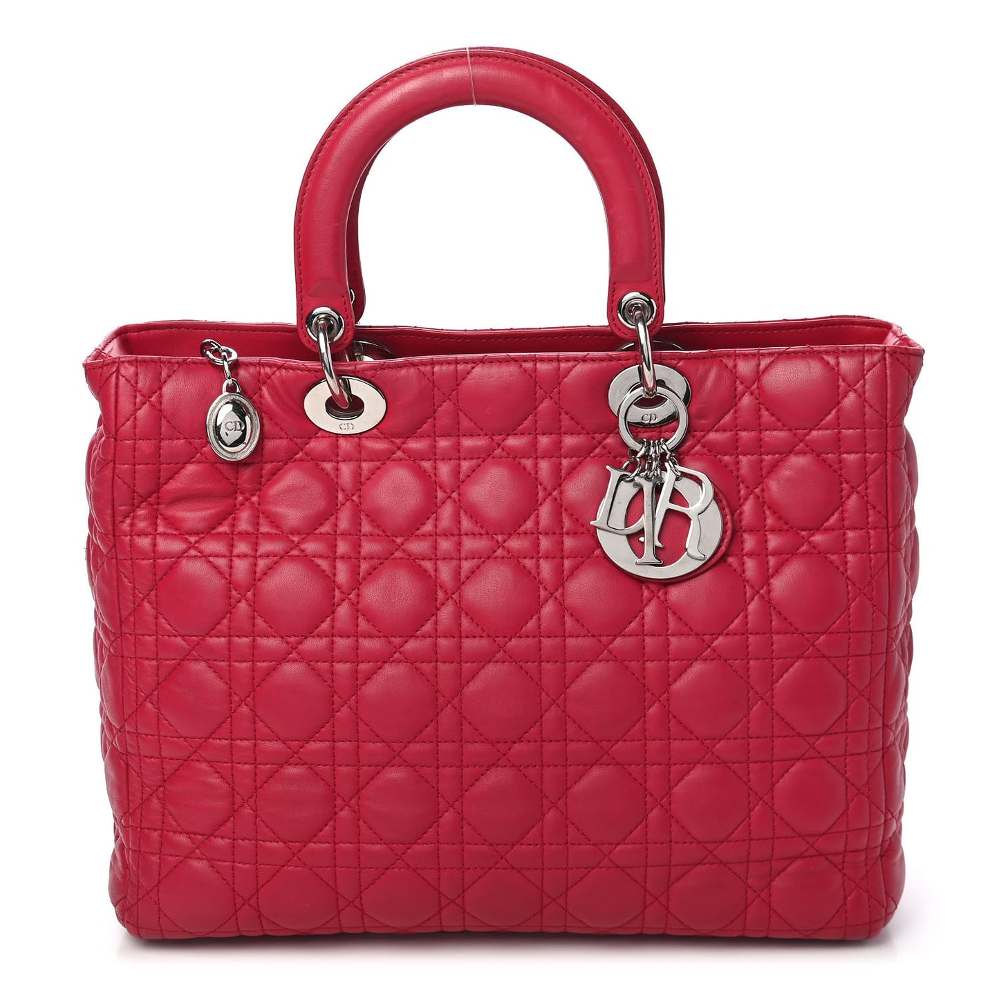 Lambskin Cannage Large Lady Dior Pink