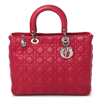 Christian Dior Lambskin Cannage Large Lady Dior Pink 1 of 14