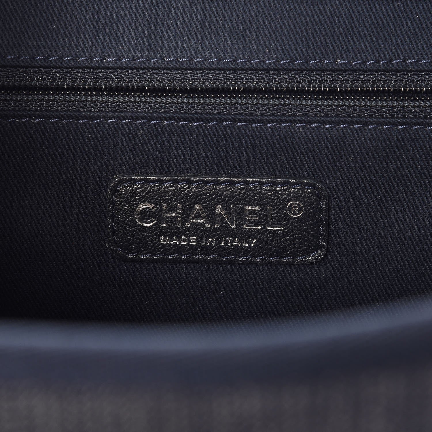 Chanel Denim Deauville Bowling Bag Dark Blue 6 of 7