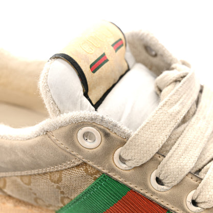 Gucci GG Monogram Nubuck Web Womens Screener Sneakers 39 New Sand Dusty Milk Vintage Green 38 New Sand Dusty Milk Vintage Green 35 of 39