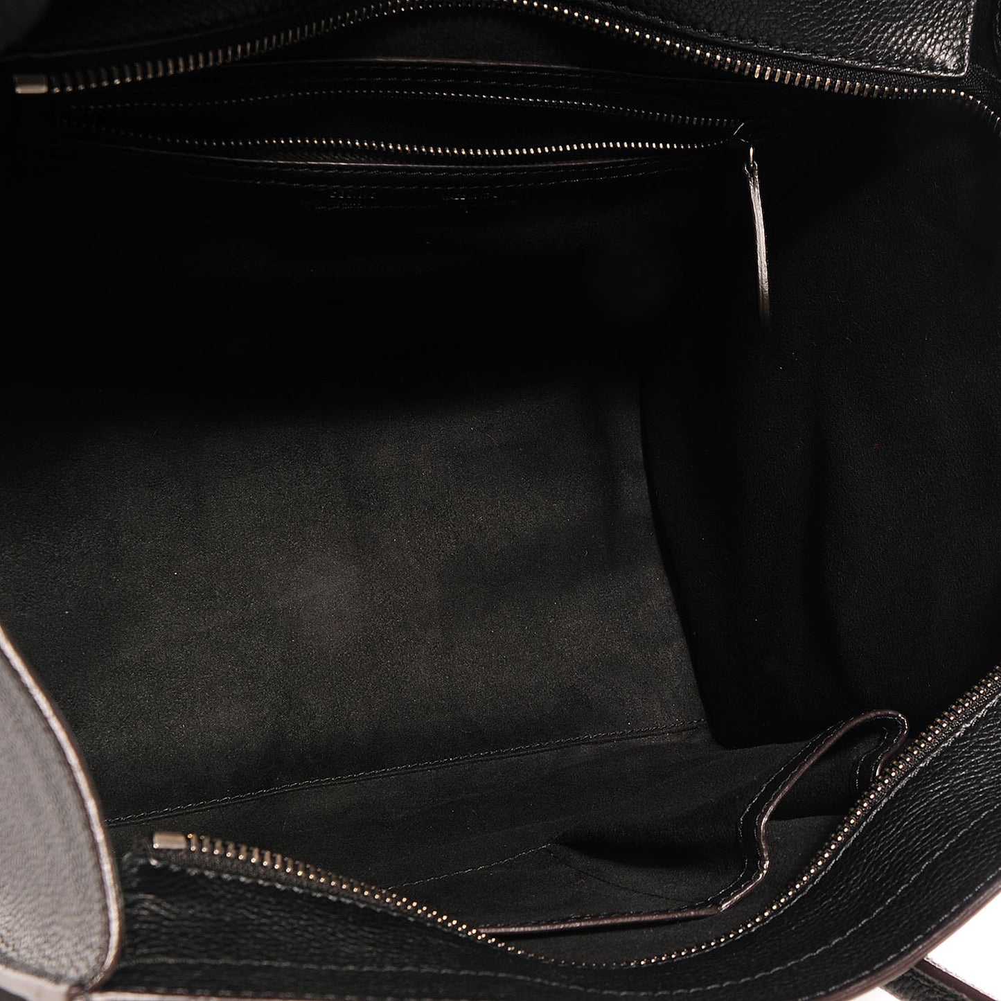 Drummed Calfskin Mini Luggage Black