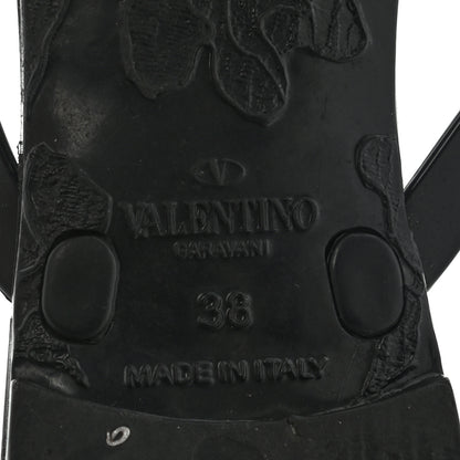 Valentino Garavani PVC Jelly Rockstud Bow Thong Sandals 38 Black 7 of 11