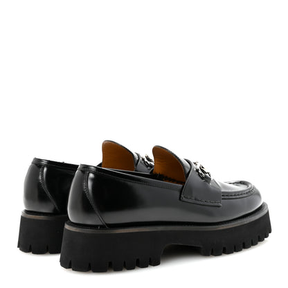 Gucci Cordovan Lux Womens Horsebit 45mm Platform Loafers 39 Black 5 of 10