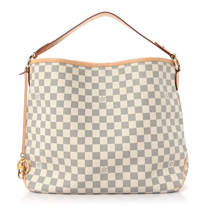Louis Vuitton Damier Azur Delightful MM Rose Ballerine 1 of 8