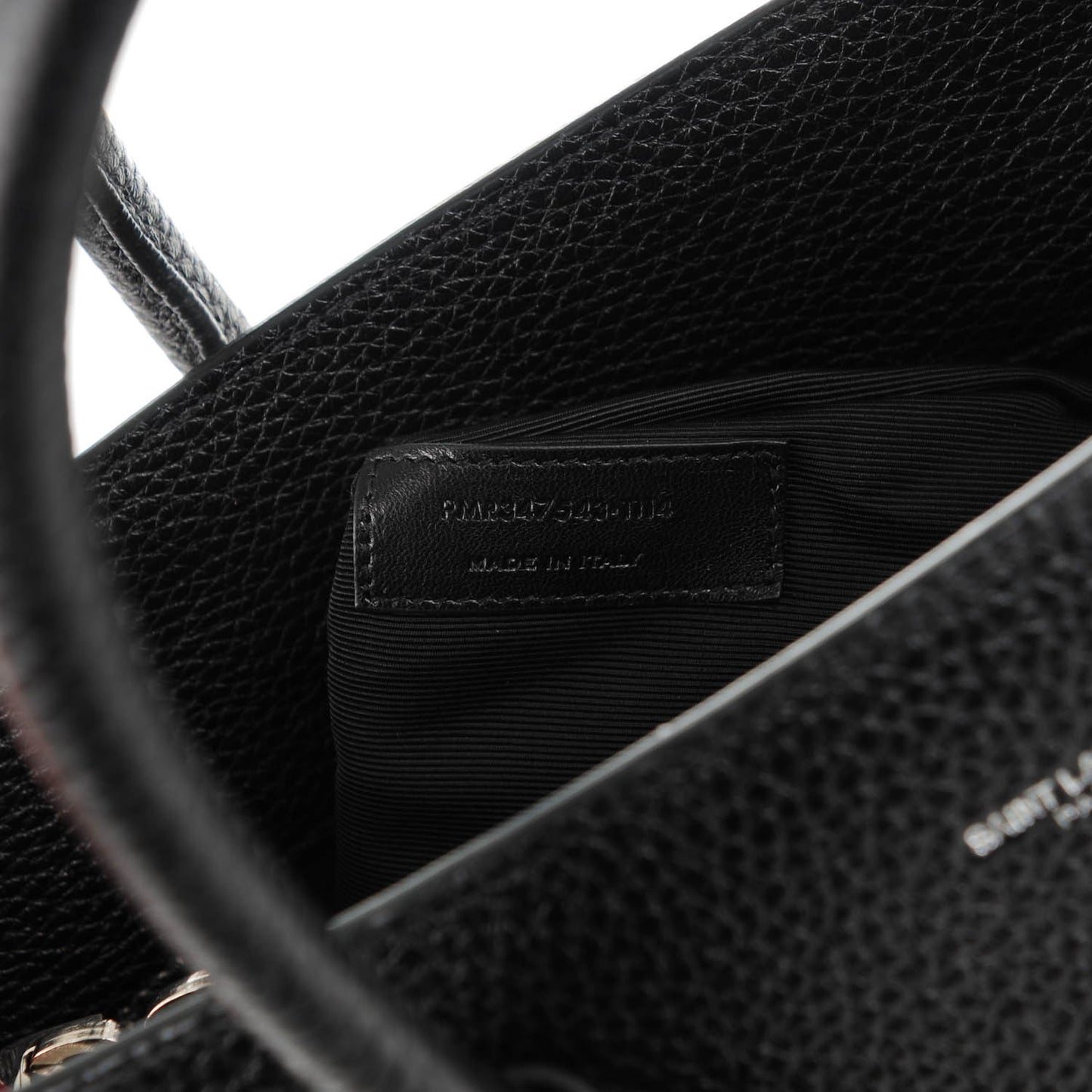 Grained Calfskin Large Sac De Jour Black