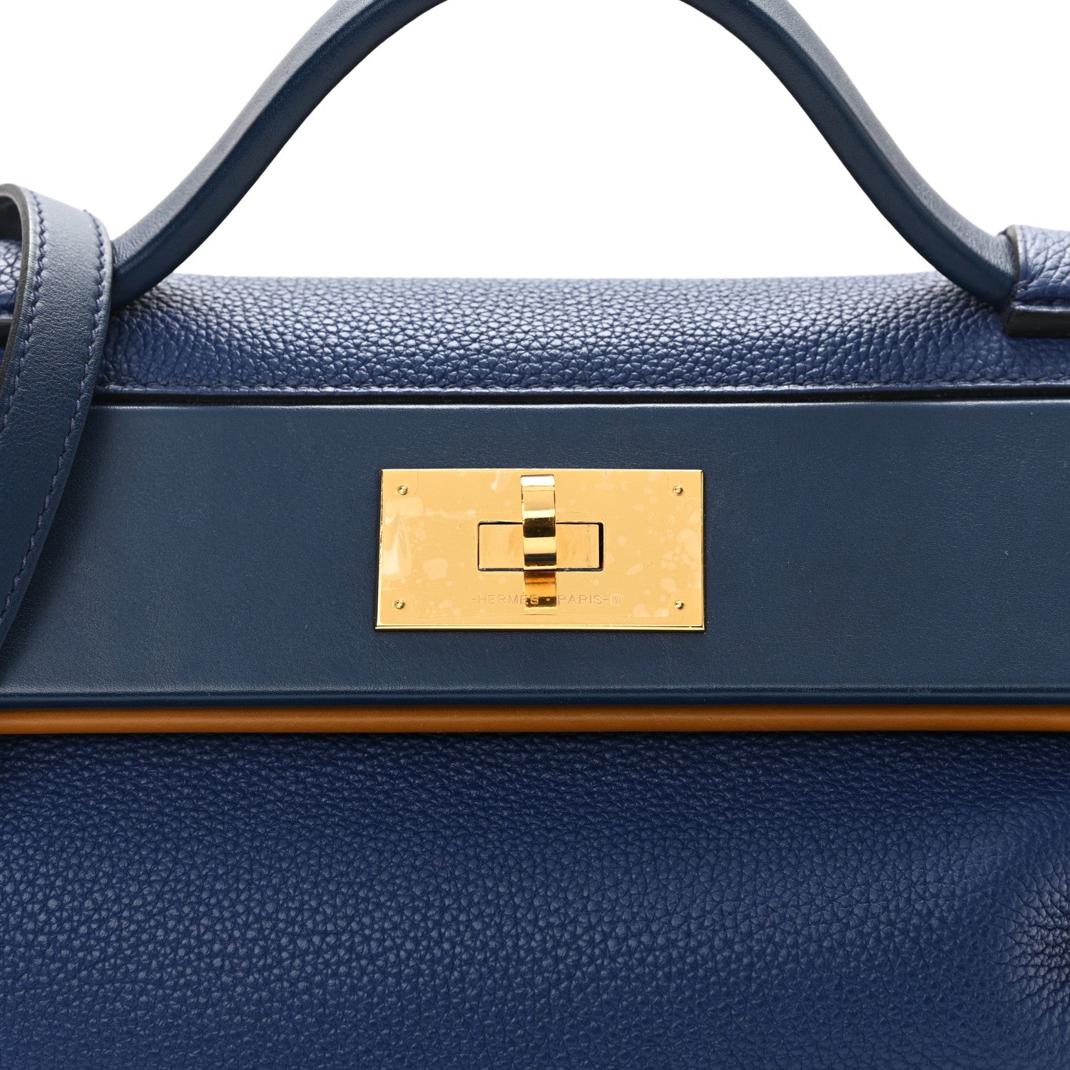 Hermes Taurillon Maurice Swift 24/24 29 Bleu Nuit Gold 7 of 10