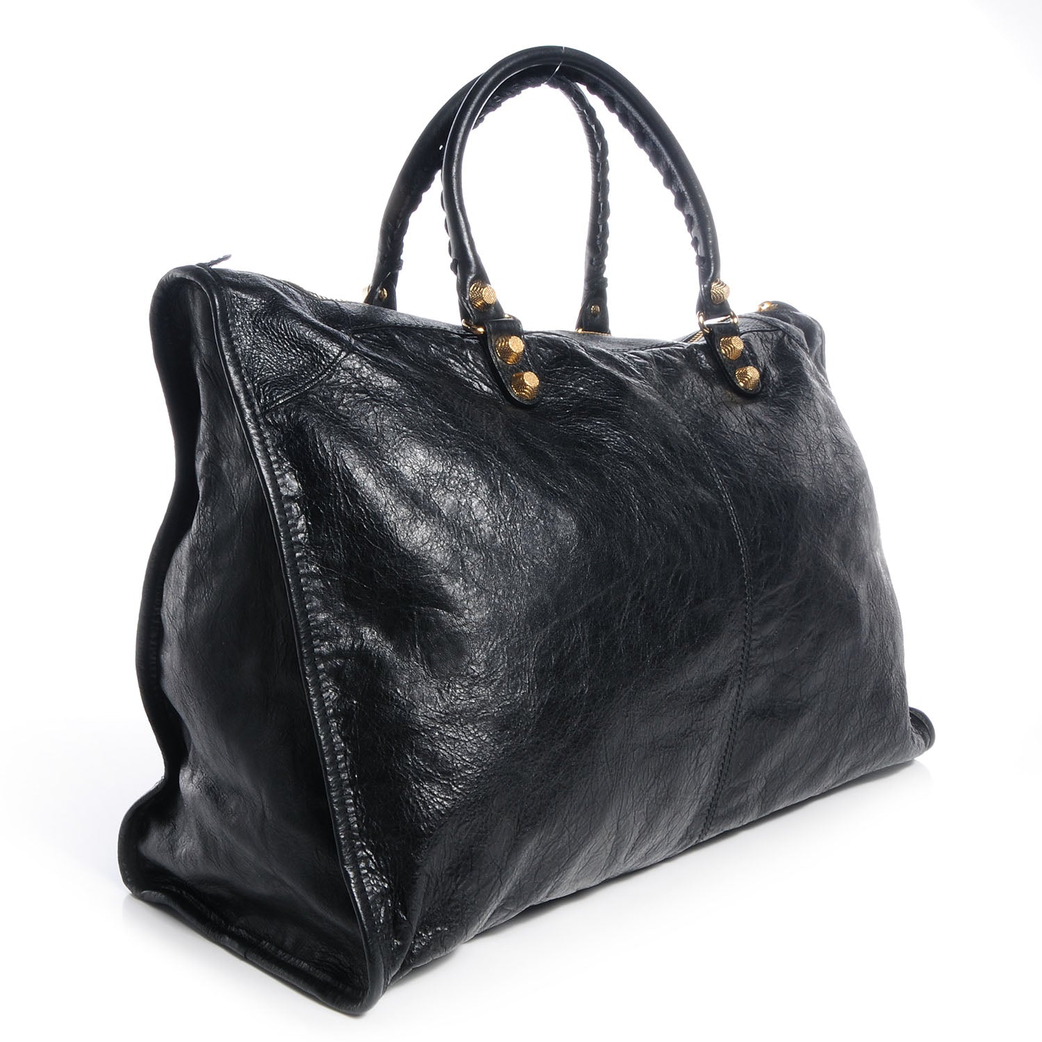 Balenciaga Agneau Giant 12 Gold Hardware Weekender Black 3 of 10