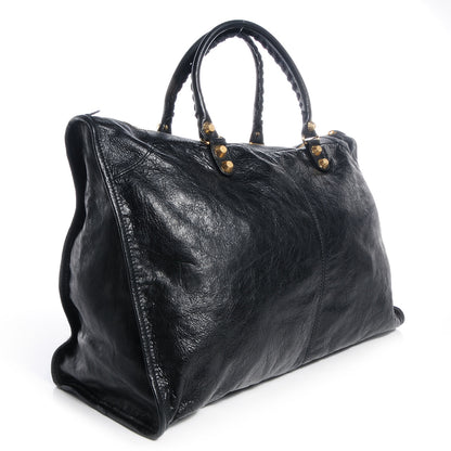 Balenciaga Agneau Giant 12 Gold Hardware Weekender Black 3 of 10
