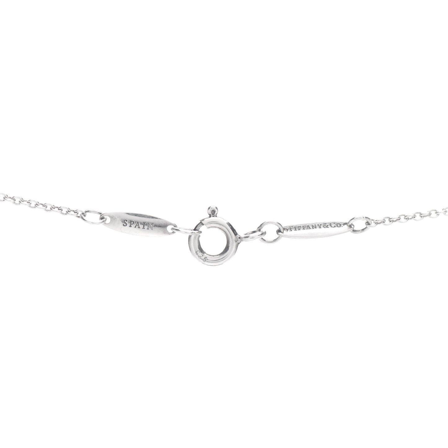 Sterling Silver Diamond .07ct Elsa Peretti Pear Shape Diamonds by the Yard Pear-Shaped Pendant Necklace