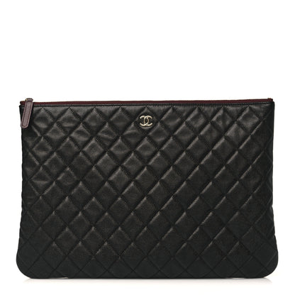 Chanel Caviar Quilted Large Cosmetic Case Black 1 of 8