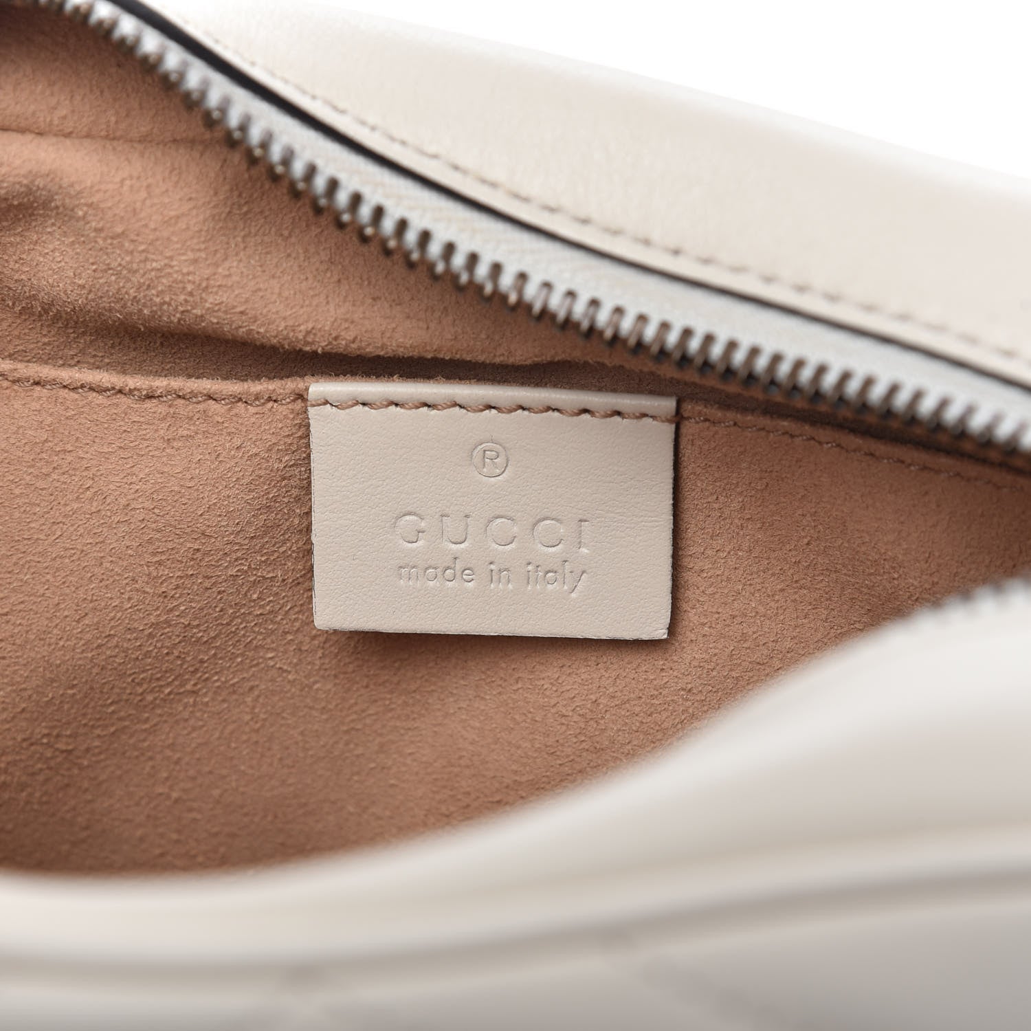 Gucci Calfskin Matelasse Mini GG Marmont Chain Shoulder Bag White 8 of 10