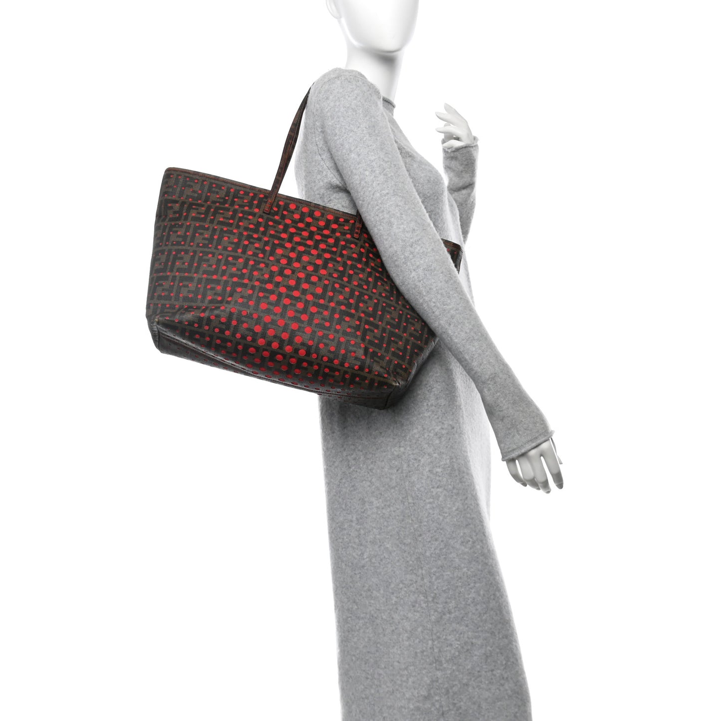 Zucca Spalmati Perforated Medium Roll Tote Tobacco