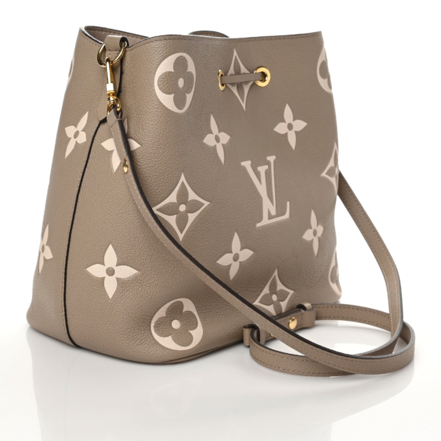 Louis Vuitton Empreinte Monogram Giant Neonoe MM Tourterelle Creme 4 of 10