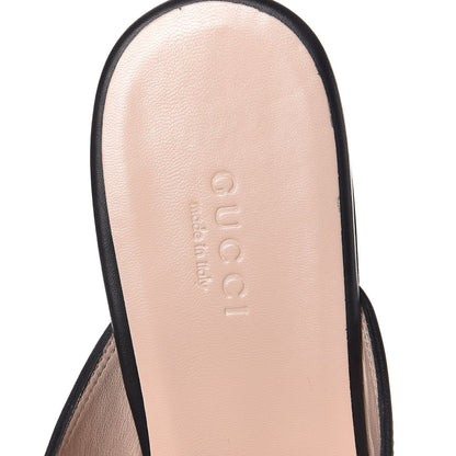Gucci Calfskin Crystal Tiger Embroidered Womens Princetown Slippers 36 Black 7 of 9