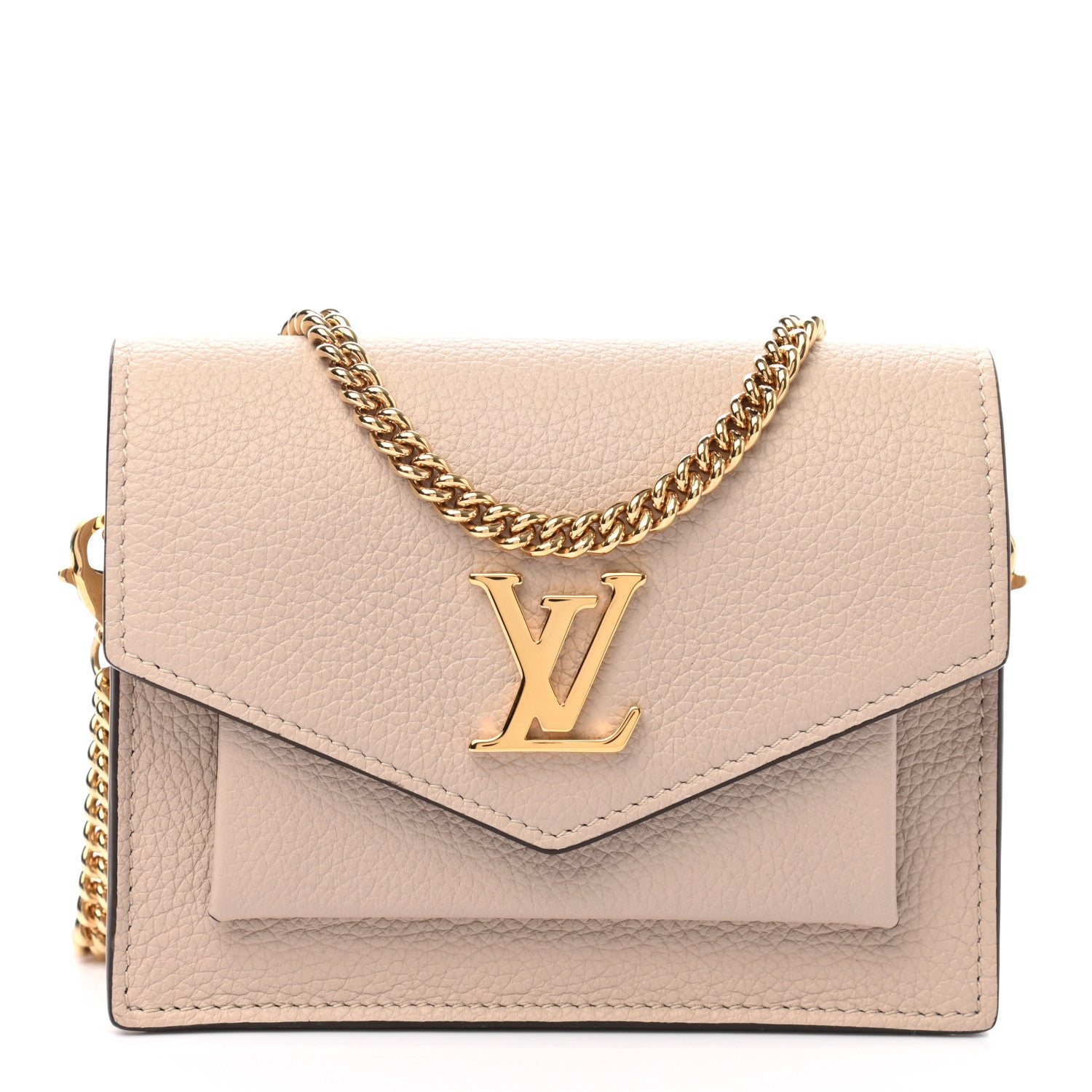 Louis Vuitton Soft Calfskin Mini My Lockme Chain Pochette Greige 1 of 9