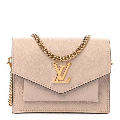 Louis Vuitton Soft Calfskin Mini My Lockme Chain Pochette Greige 1 of 9