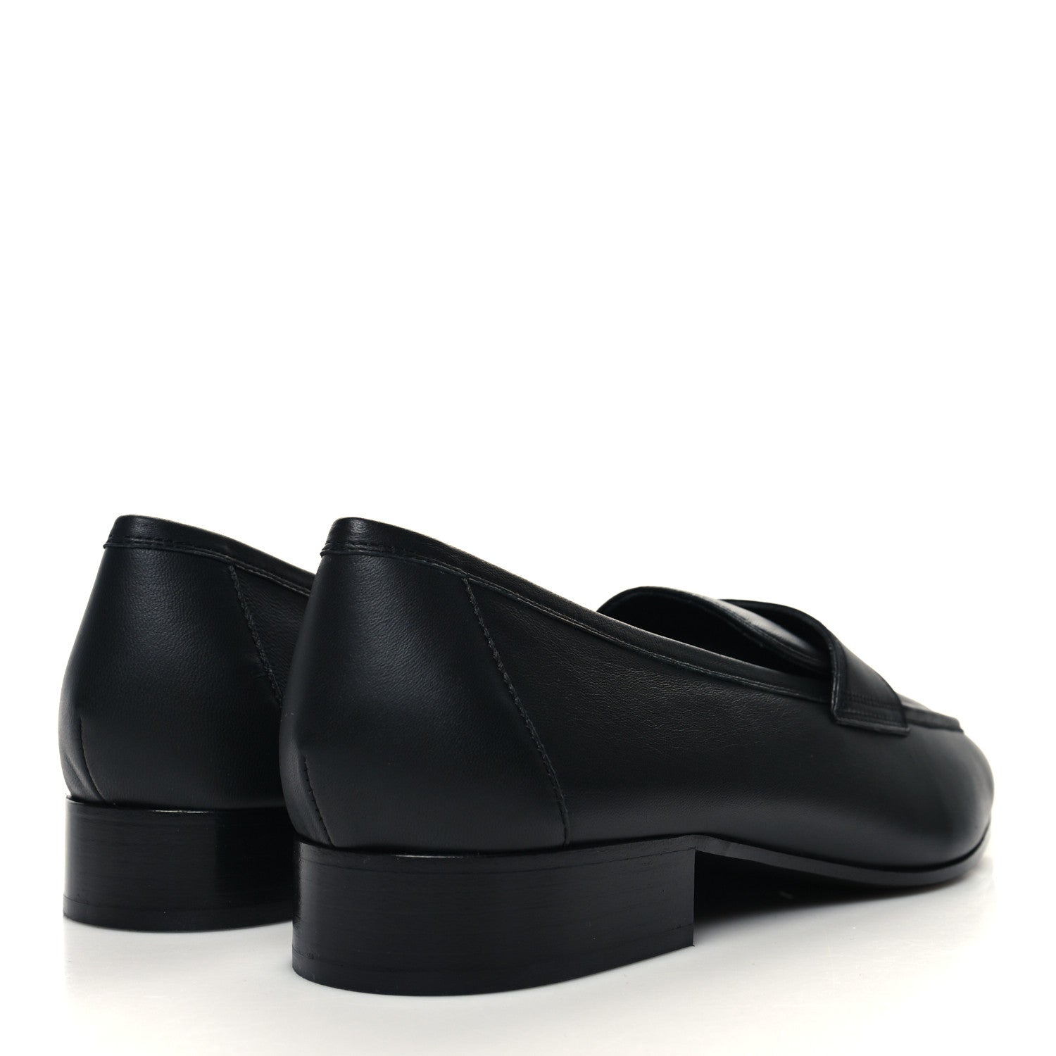 Chanel Calfskin Mens Stitched CC Loafers 45 Black 4 of 9