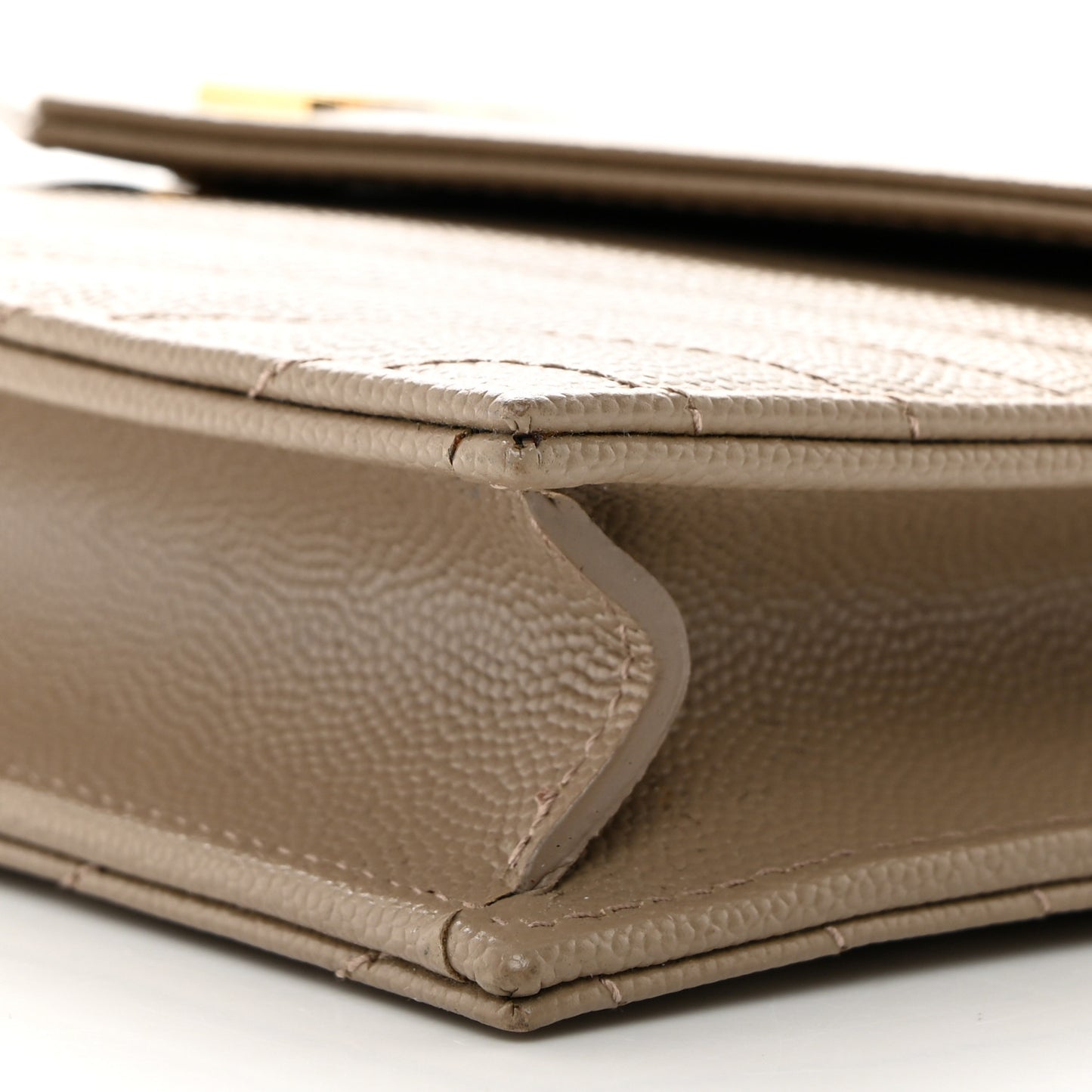 Grain De Poudre Matelasse Chevron Monogram Envelope Chain Wallet
