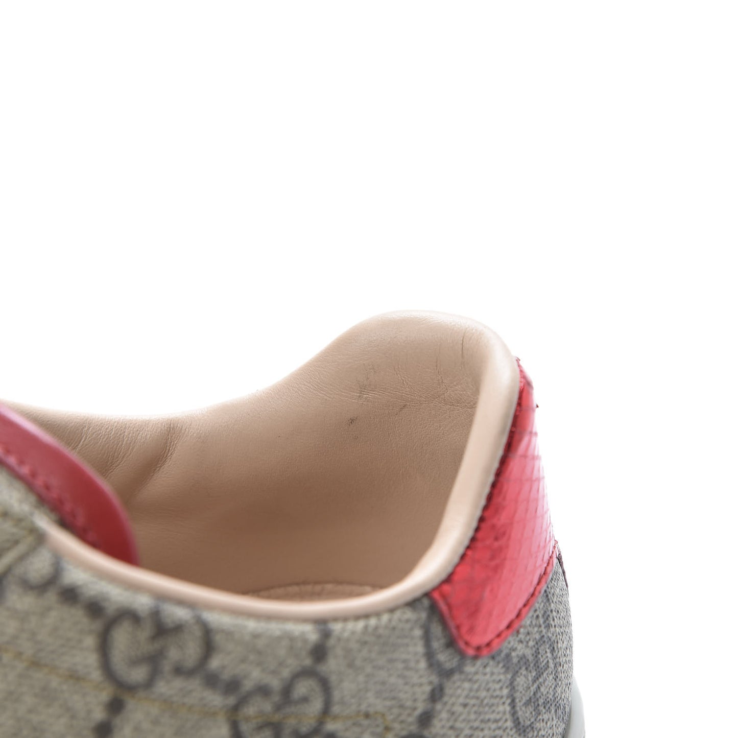 GG Supreme Monogram Womens Ace Low-Top Sneaker 35 Beige