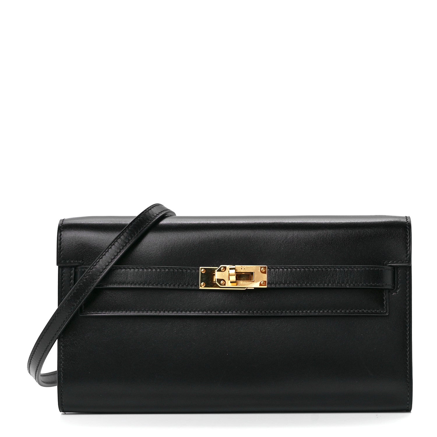 Hermes Box Kelly Wallet To Go Black 1 of 12