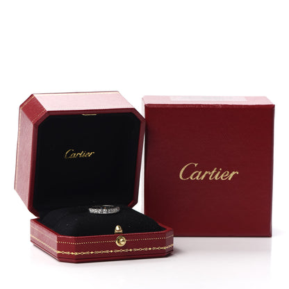 Cartier 18K White Gold Diamond 3mm Lanieres Ring 47 4 5 of 5