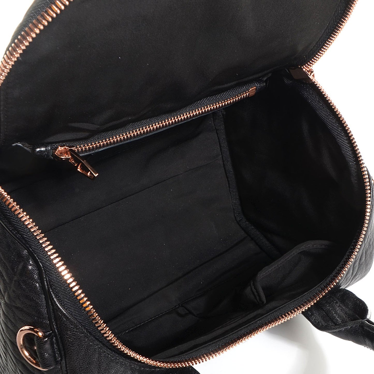 Pebbled Lambskin Rockie Black w Rose Gold Hardware