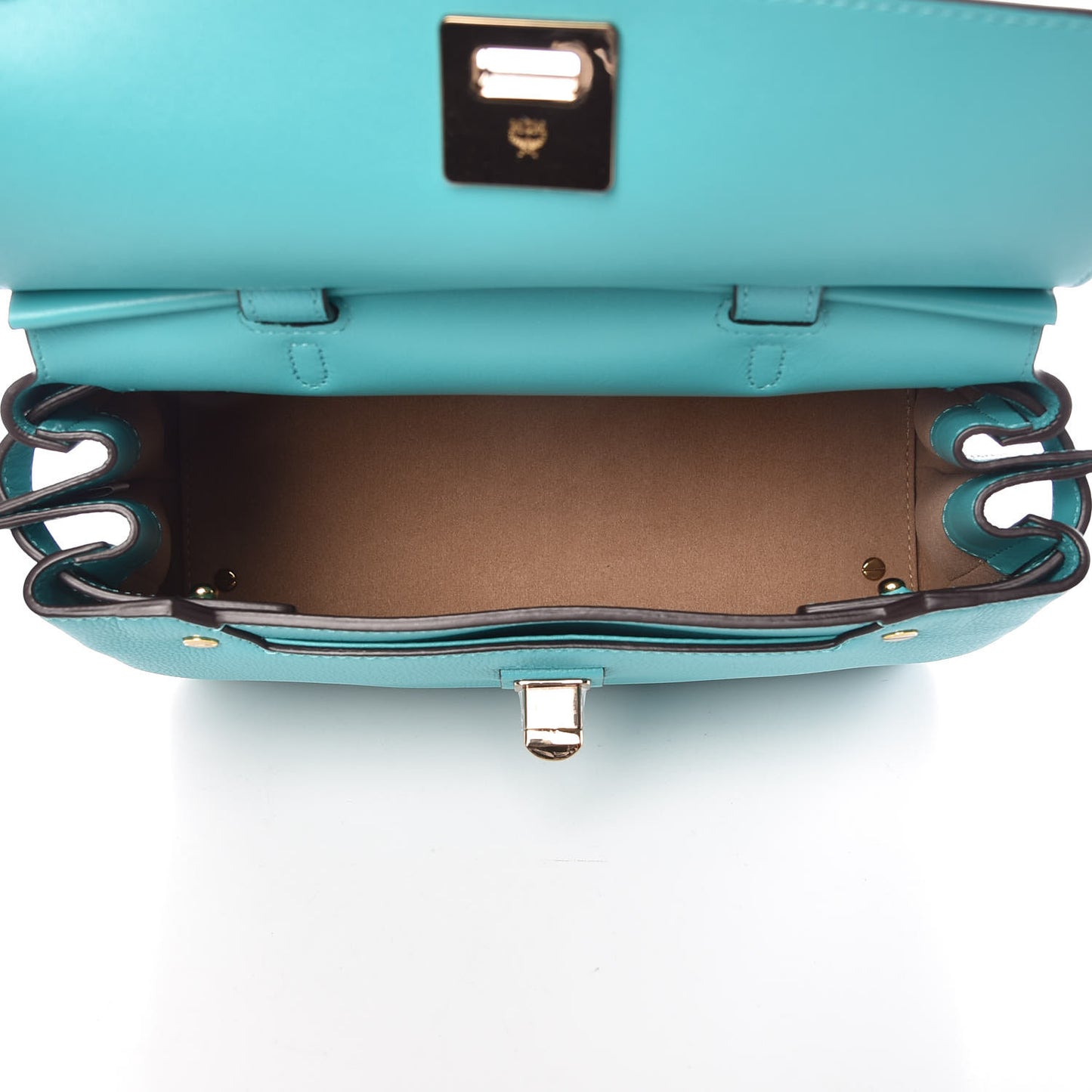 Grained Calfskin Medium Milla Convertible Backpack Oasis Green
