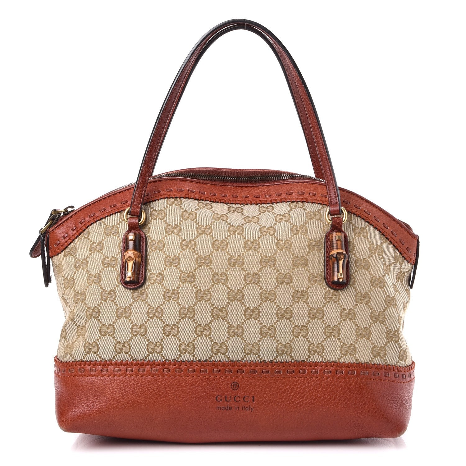 Gucci Monogram Laidback Crafty Dome Satchel Orange 1 of 9
