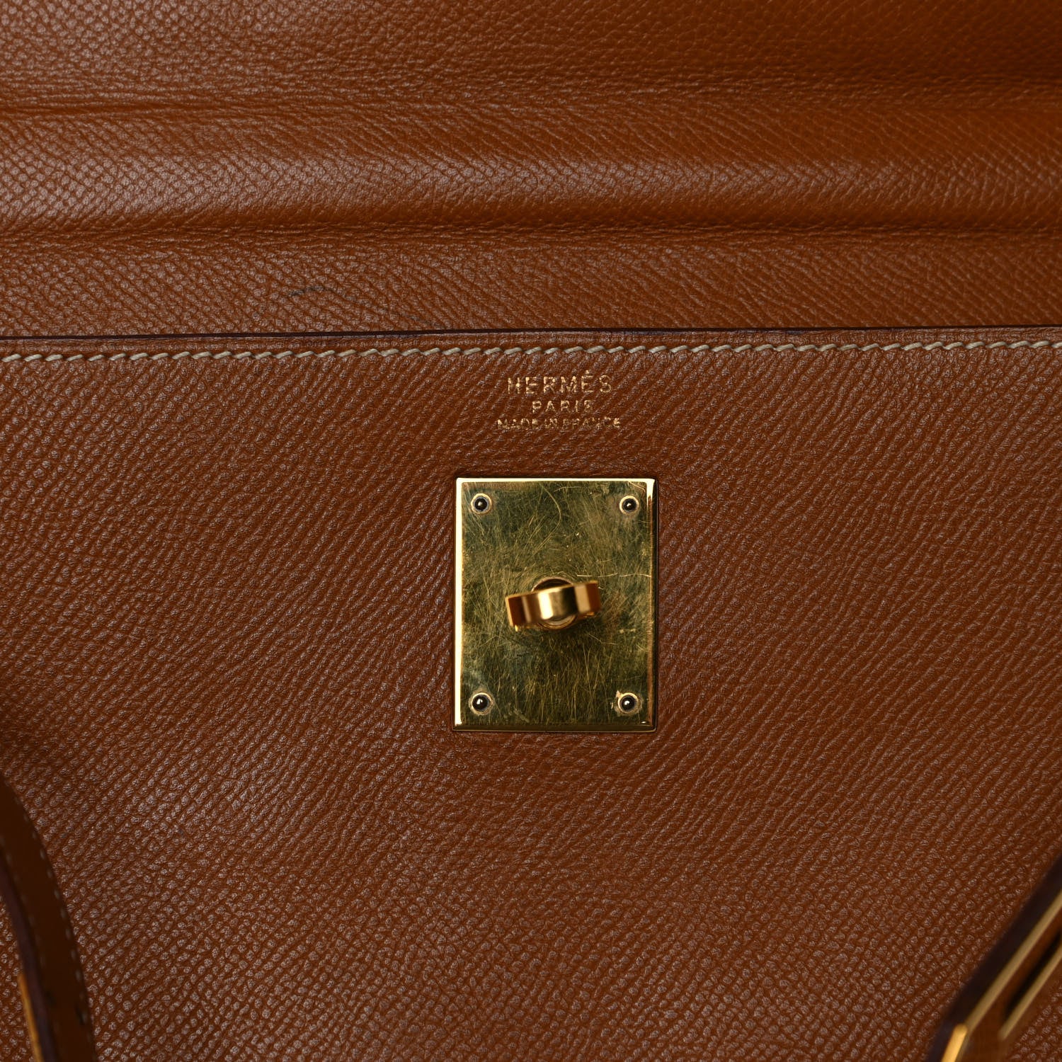 Hermes Courchevel Kelly Retourne 32 Gold 7 of 18