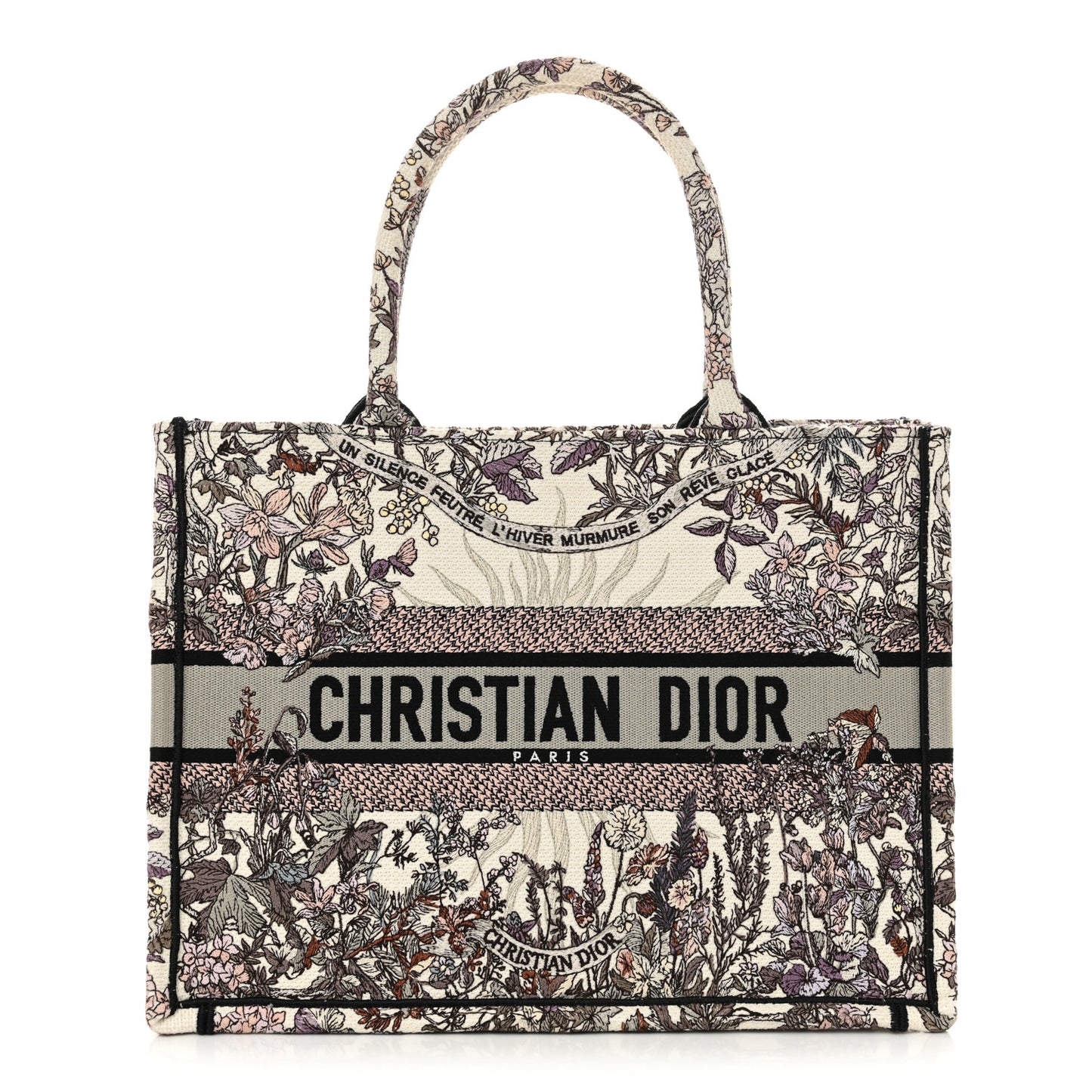 Canvas Embroidered Medium 4 Saisons Hiver Soleil Book Tote Multicolor