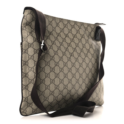 Gucci GG Plus Monogram Medium Flat Messenger Bag Dark Brown 3 of 10