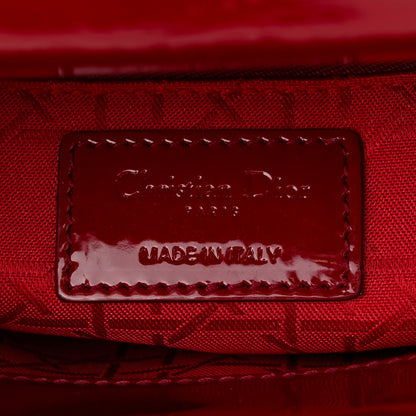 Christian Dior Patent Cannage Mini Lady Dior Red 6 of 10