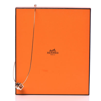 Hermes Rose Gold Lacquered Cage d'H Necklace White 7 of 7