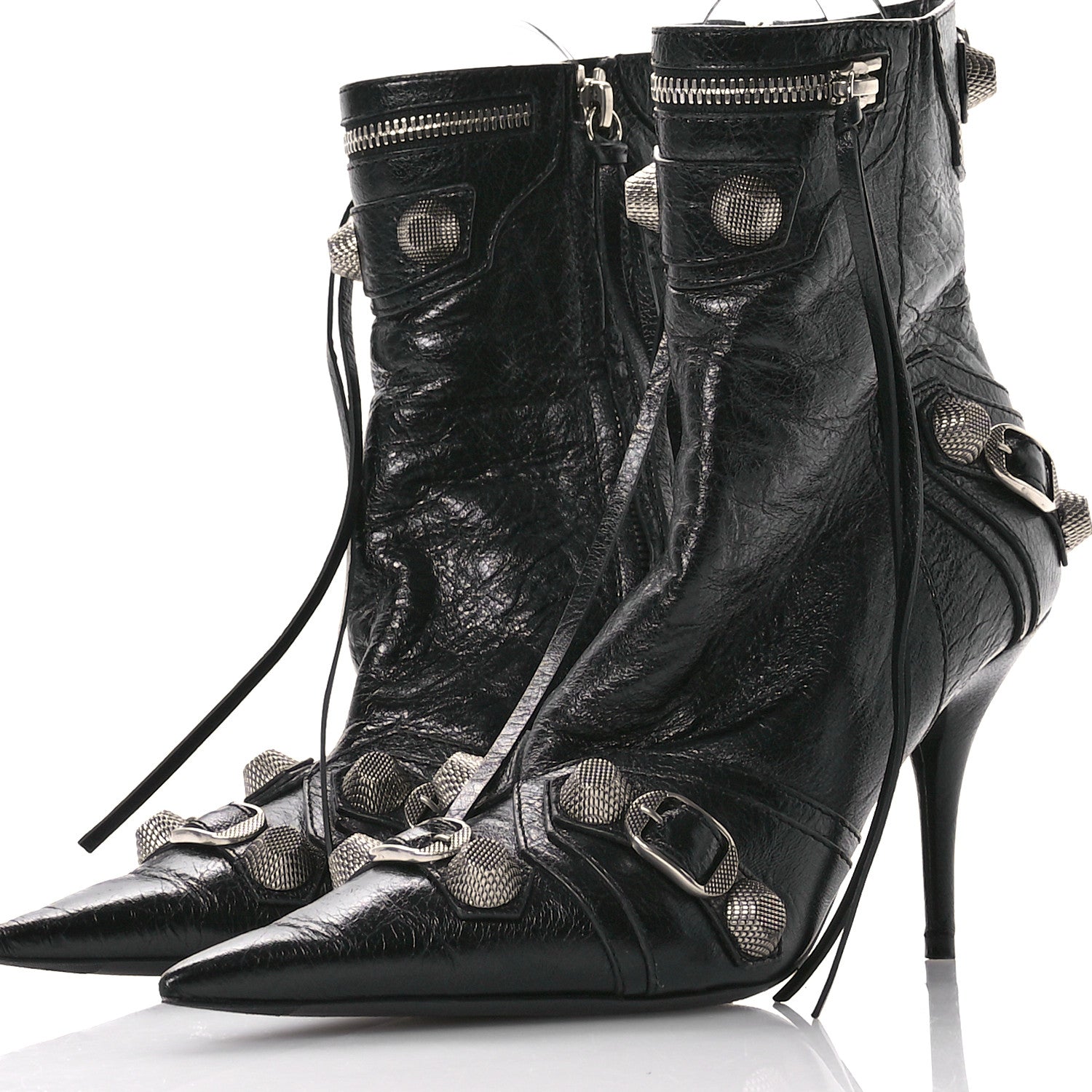 Balenciaga Agneau Arena Cagole 70mm Ankle Boots 37 Black 4 of 8