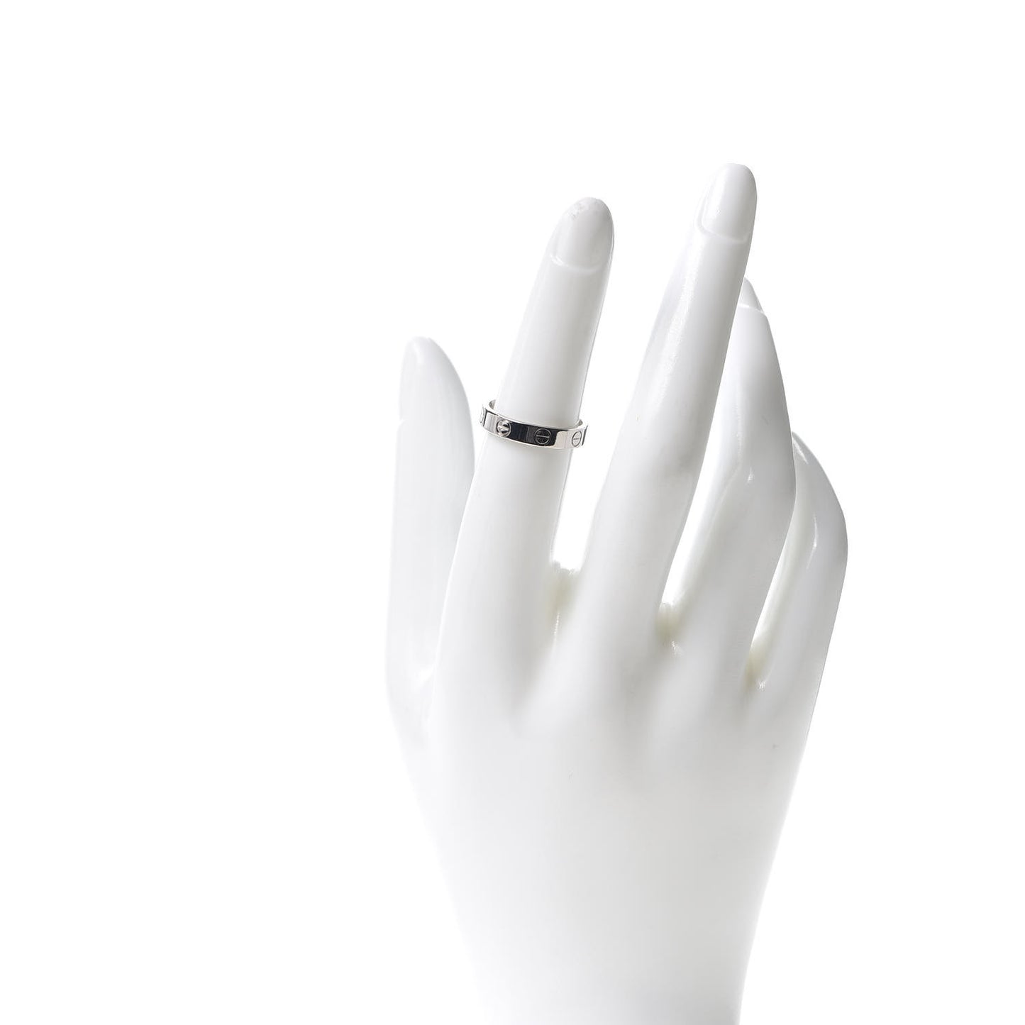 18K White Gold 3.5mm LOVE Wedding Band Ring 51 5.75