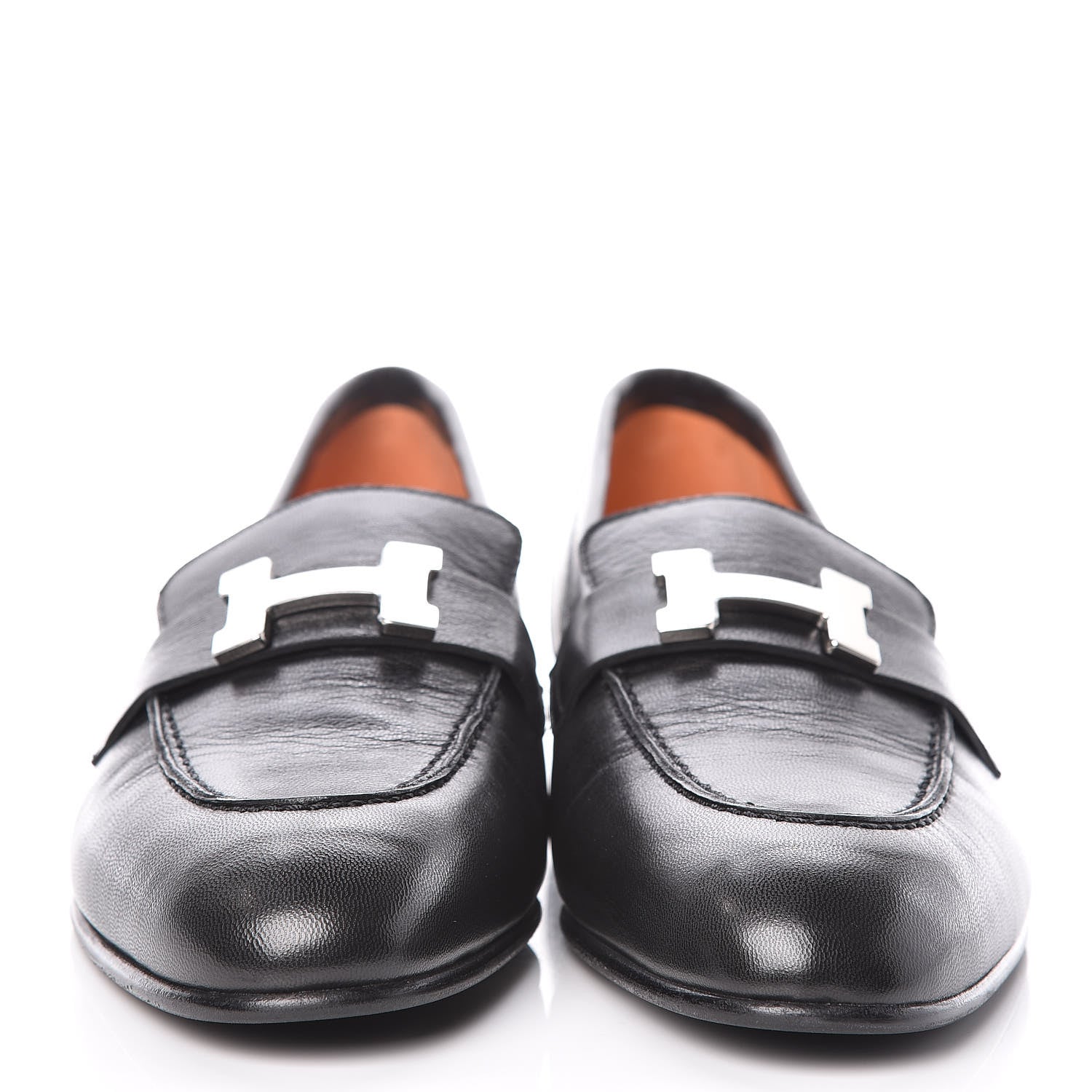 Hermes Goatskin Paris Loafers 36.5 Black 2 of 10