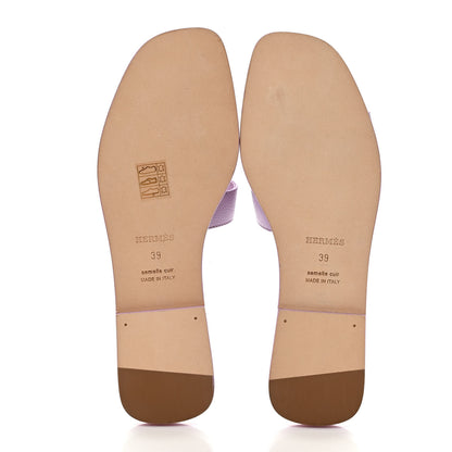 Hermes Epsom Oran Sandals 39 Violet Amethyste 5 of 8