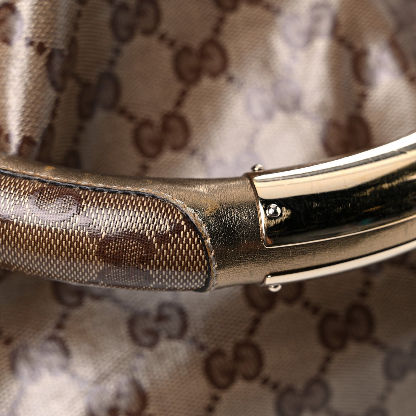 Crystal Monogram Medium Indy Top Handle Bag Gold