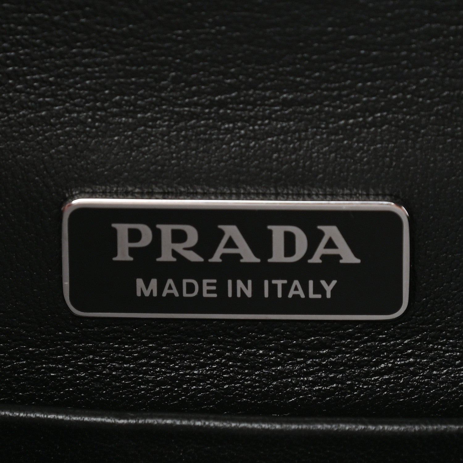 Prada Metallic Vitello Saffiano Cahier Bag Ferro Black 6 of 10