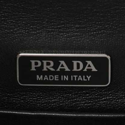 Prada Metallic Vitello Saffiano Cahier Bag Ferro Black 6 of 10