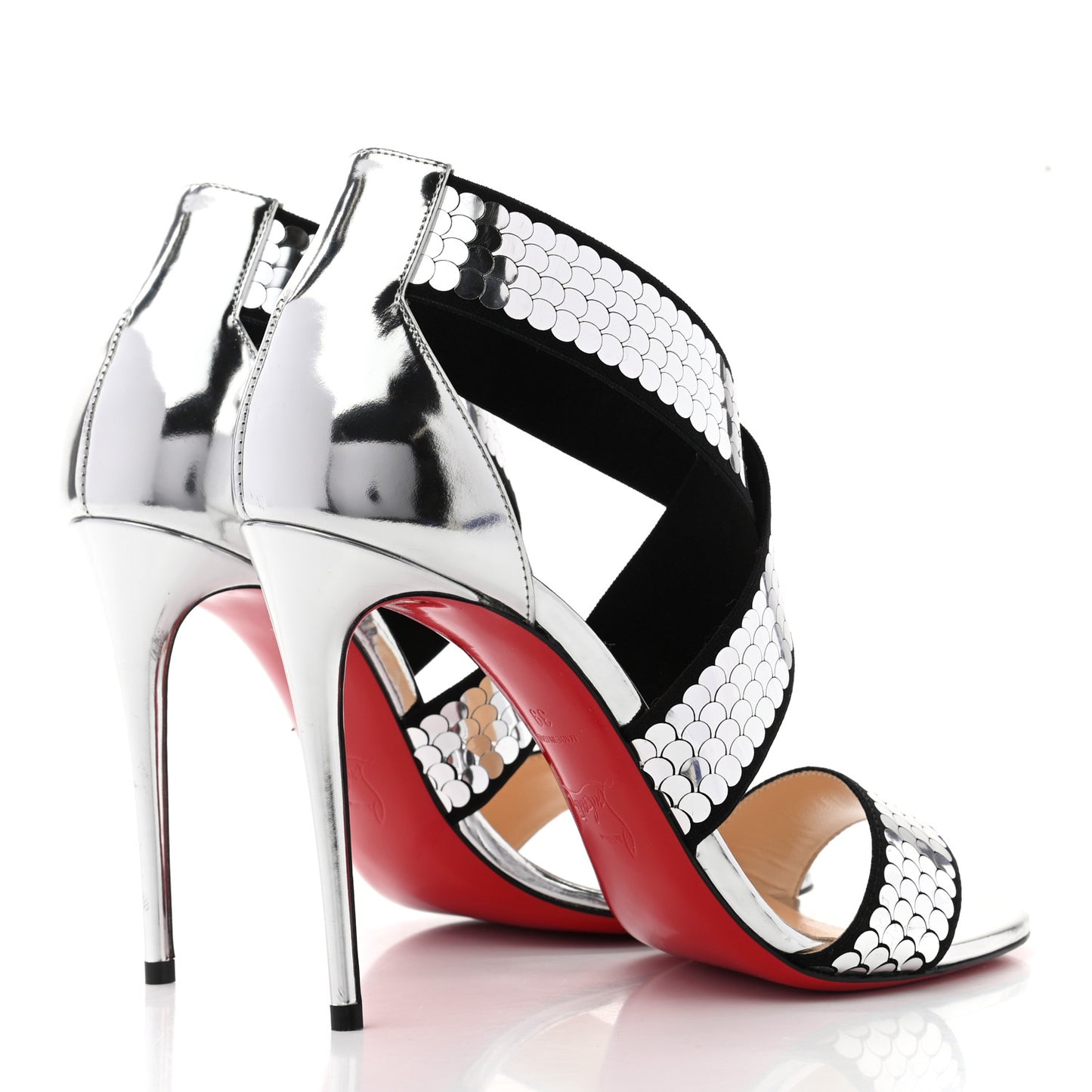 Sequin Xili 100 Disco Ball Sandal Pumps 39 Silver
