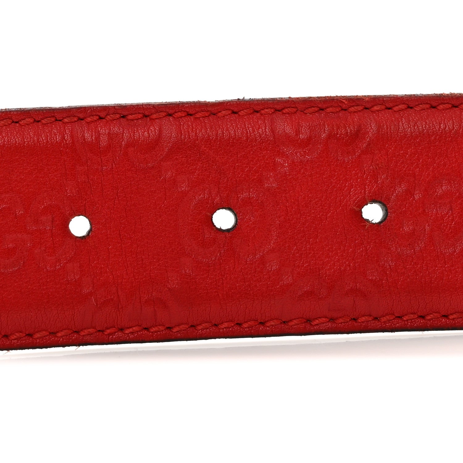 Gucci Guccissima Signature Interlocking G Belt 100 40 Hibiscus Red 6 of 6