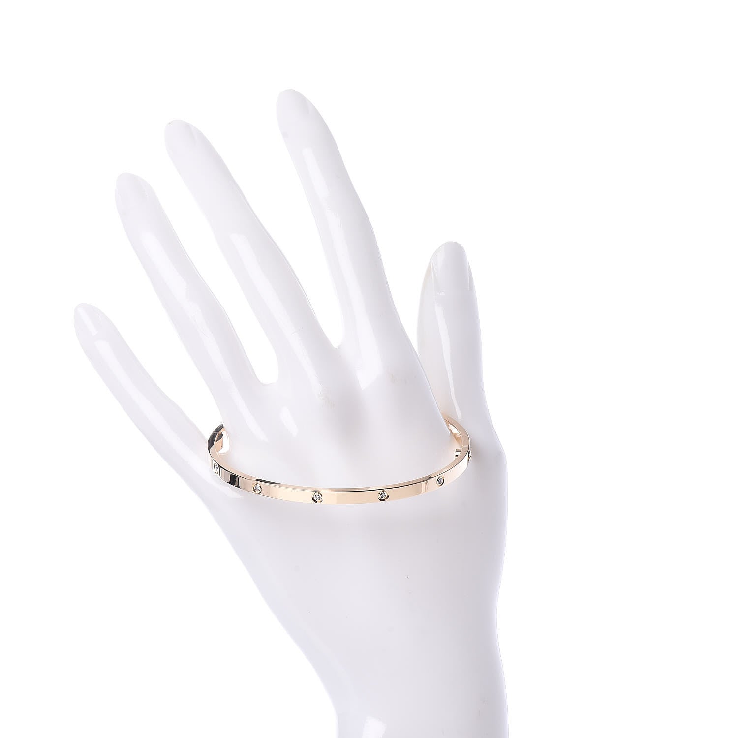 Cartier 18K Yellow Gold 10 Diamond Small LOVE Bracelet 19 2 of 6