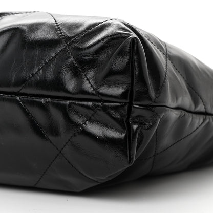Chanel Shiny Calfskin Quilted Small Chanel 22 Black 12 of 12