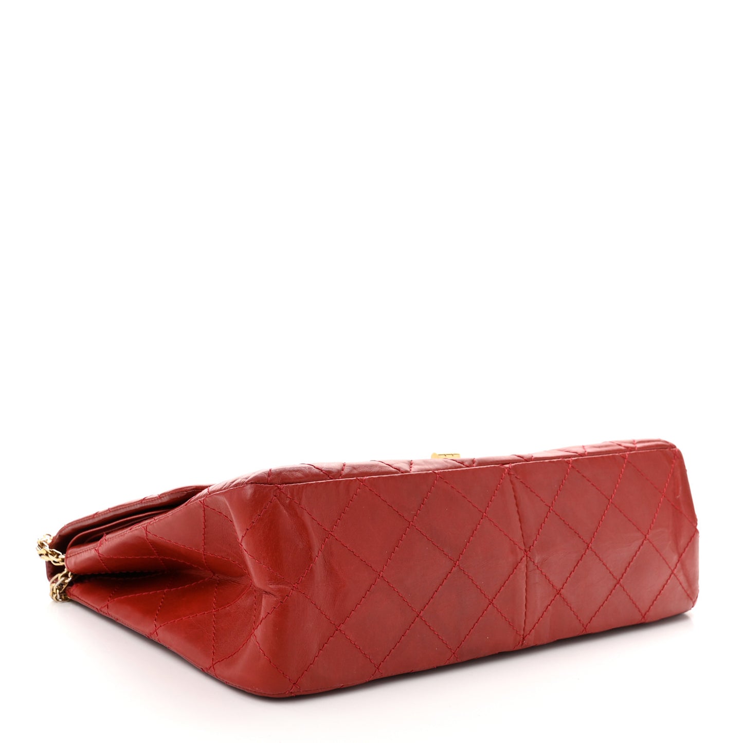 Aged Calfskin Quilted 2.55 Reissue 227 Flap Red