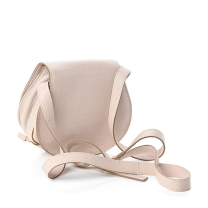 Chloe Calfskin Mini Marcie Round Crossbody Bag Abstract White 3 of 10