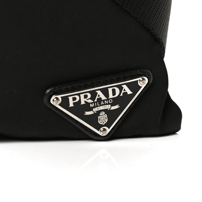 Prada Tessuto Nylon Saffiano Flat Messenger Bag Black 9 of 12