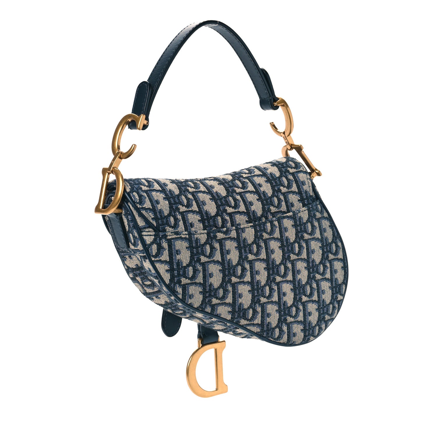 Oblique Mini Saddle Bag Blue