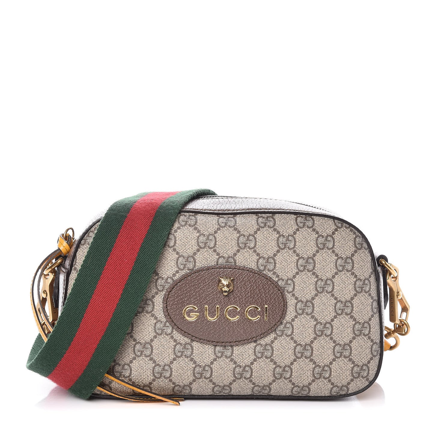 GG Supreme Monogram Web Neo Vintage Shoulder Bag Beige New Acero Crop