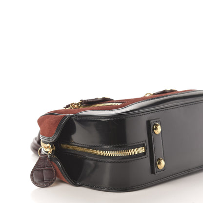 Louis Vuitton Suede Stamped Havane Bowler PM Brun 8 of 12